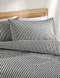 Cotton Blend Striped Bedding Set