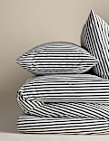 Cotton Blend Striped Bedding Set