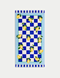Pure Cotton Lemon Print Beach Towel