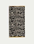 Pure Cotton Zebra Print Beach Towel