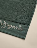 Pure Cotton Embroidered Floral Bath Towel