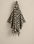 Pure Cotton Gingham Embroidered Towel