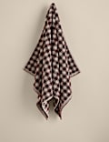 Pure Cotton Gingham Embroidered Towel