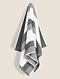 Pure Cotton Striped Textured Towel