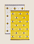 Set of 2 Pure Cotton Bee Towels