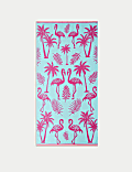 Pure Cotton Flamingo Beach Towel