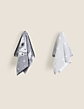 Set of 2 Pure Cotton Penguin Guest Towels