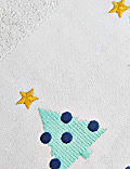 Set of 2 Pure Cotton Christmas Snow Towels