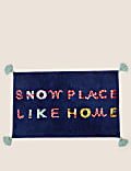 Snow Place Like Home Slogan Bath Mat