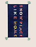 Snow Place Like Home Slogan Bath Mat