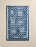 Pure Cotton Geometric Bath Mat