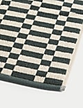 Serviette 100&nbsp;% coton à motif géométrique carreau