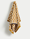 Pure Cotton Geometric Check Towel