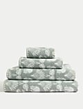 Serviette 100 % coton à motif éléphant et palmier