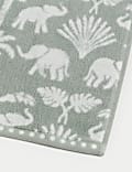 Serviette 100 % coton à motif éléphant et palmier