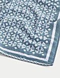 Serviette 100&nbsp;% coton à motif géométrique cercle