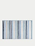 Cotton Blend Striped Quick Dry Bath Mat