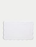 Pure Cotton Scalloped Bath Mat