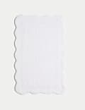 Pure Cotton Scalloped Bath Mat