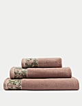 Pure Cotton Woven Floral Towel