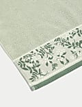 Pure Cotton Woven Floral Towel