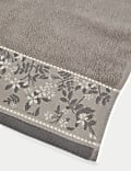 Pure Cotton Woven Floral Towel