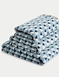 Pure Cotton Geometric Triangle Towel