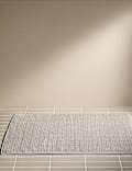Pure Cotton Velour Geometric Bath Mat