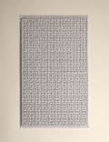 Pure Cotton Velour Geometric Bath Mat