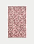 Pure Cotton Woodblock Floral Towel