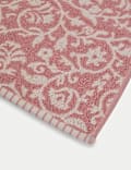 Serviette 100&nbsp;% coton à motif fleuri façon bois