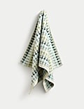 Serviette 100 % coton à pois et à rayures