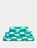 Pure Cotton Geometric Semi Circle Towel