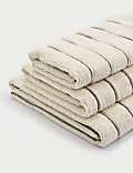 Pure Cotton Textured Striped Towel
