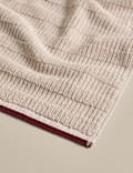 Pure Cotton Textured Contrast Trim Towel
