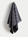 Serviette 100 % coton en peluche côtelée ultra-douce