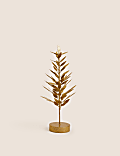 Gold Wire Leaf Tree Decoration