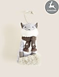 Hanging Snow Fox Decoration