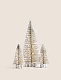 3pk Glitter Christmas Tree Decorations