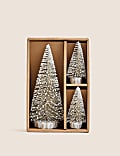3pk Glitter Christmas Tree Decorations