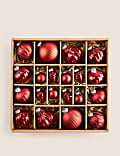 20pk Red Glass Baubles