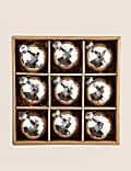 9pk Silver Shatterproof Disco Ball Baubles
