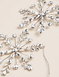 2pk Jewelled Hanging Snowflake Decorations