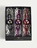 3pk Glass Candy Hanging Decorations