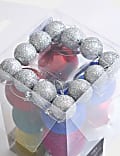 24pk Multicoloured Shatterproof Baubles