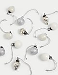 12pk Mercury Glass Mini Baubles