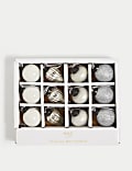 12pk Mercury Glass Mini Baubles