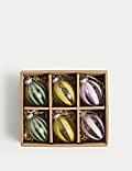 6pk Glass Hanging Egg Decorations