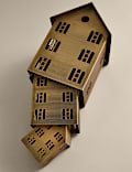 3 Pack Brass Nesting House Decorations