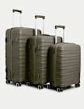 Set of 3 Porto 4 Wheel Hard Shell Suitcases
